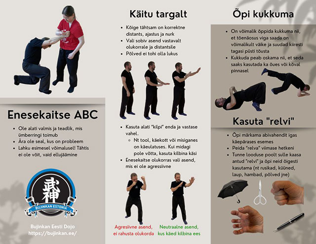 Bujinkan Enesekaitse ABC PDF A4 formaadis voldik